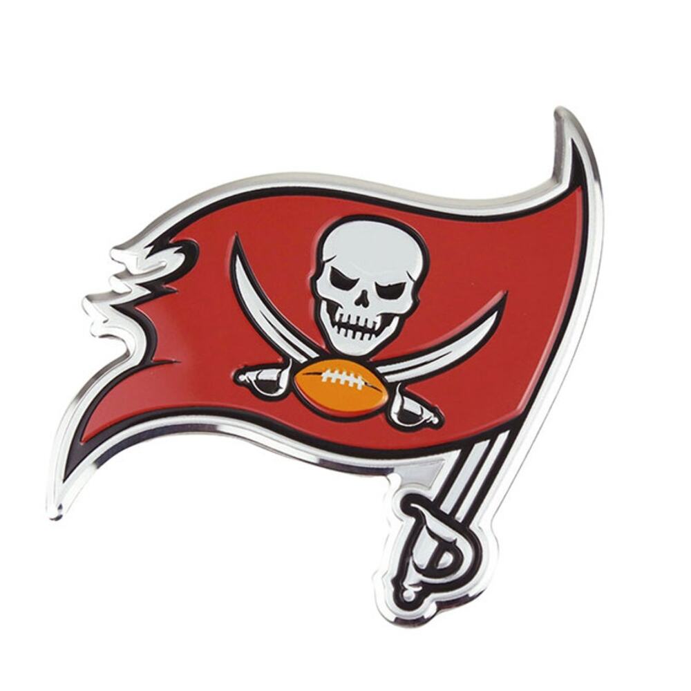 Emblem Car NFL Buccaneers Decal Sticker Rear Badge Auto Tampa Bay Trunk Orange